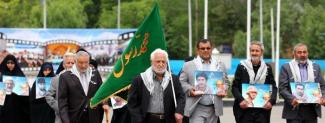 حضور پدر و تمثال شهید محمد محرابی پناه در محضر رهبری